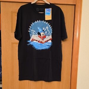 Disney Black and Blue Tee with Mickey Mouse Design